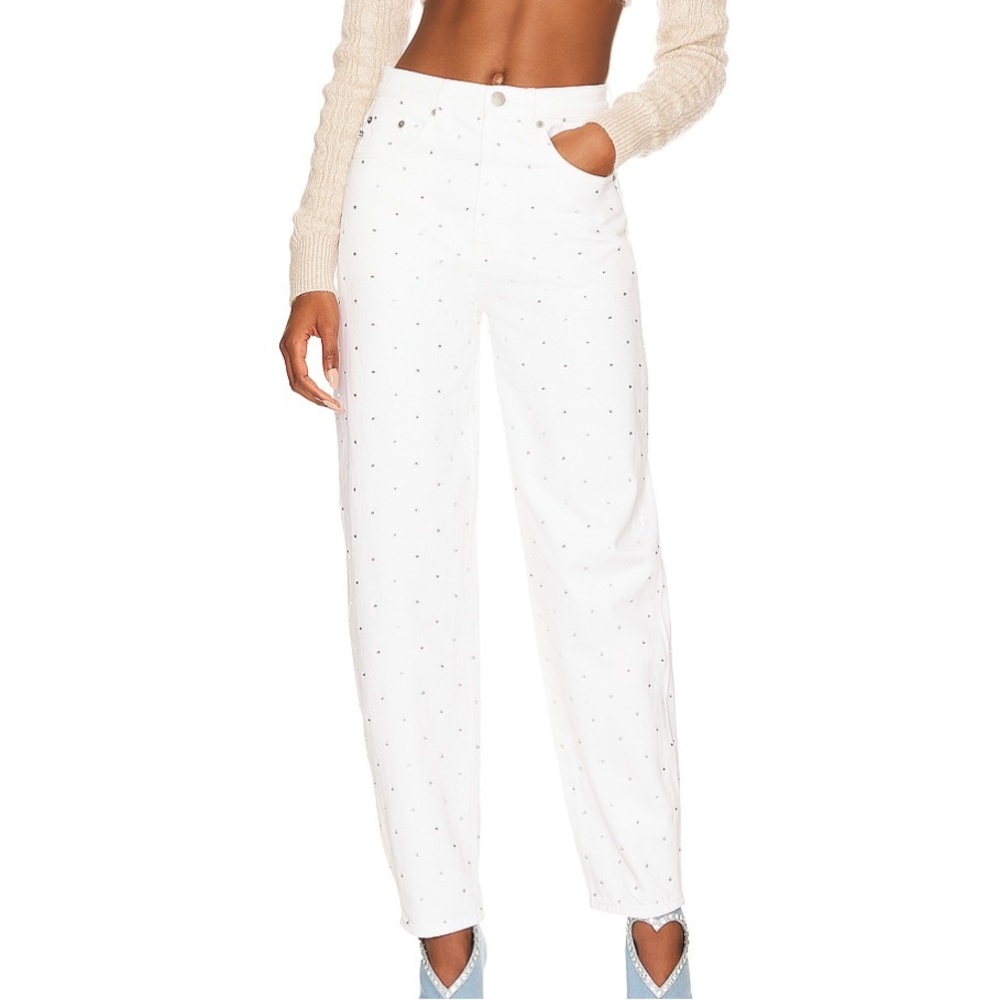 Revolve Rhinestone High Rise Jeans